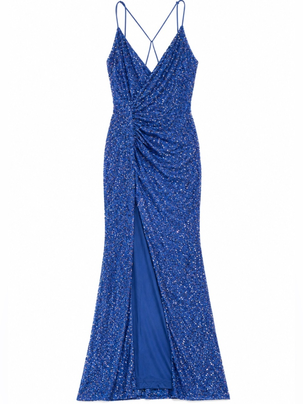 Ricarica • Strappy • Blue Sequin • Evening Gown